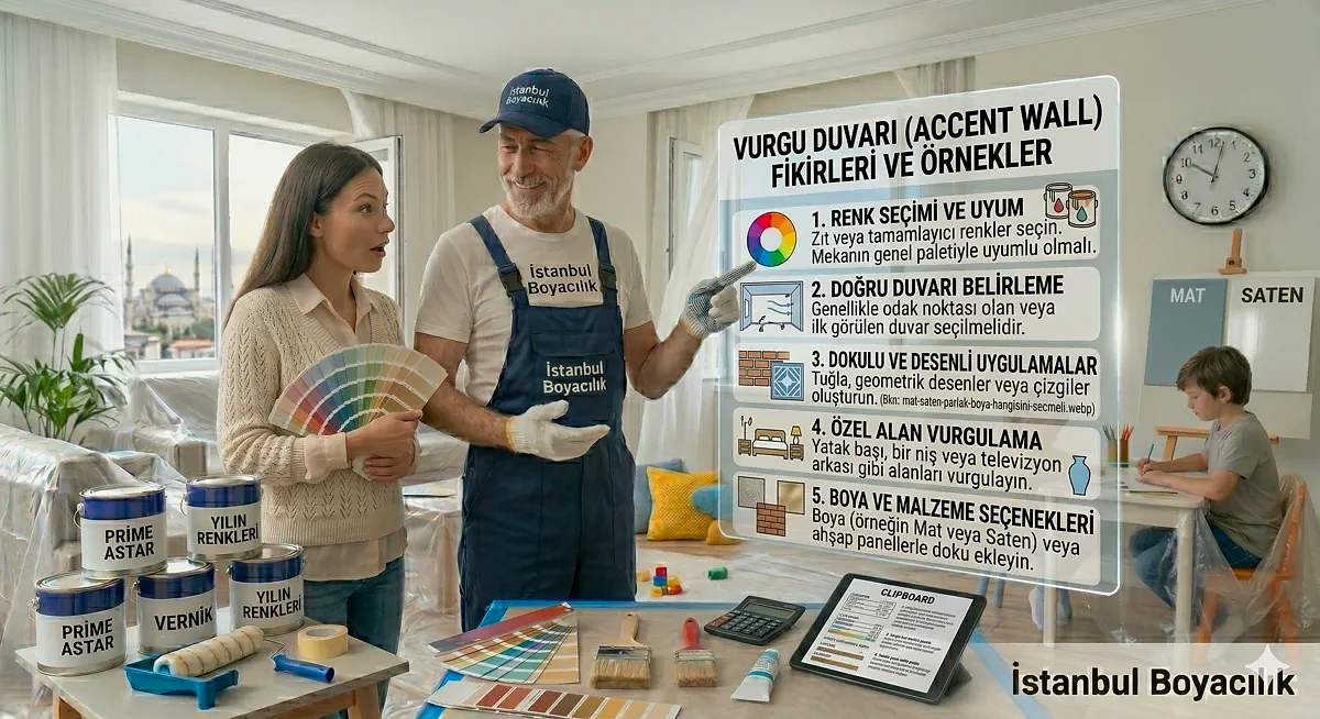 Accent wall vurgu duvarı fikirleri