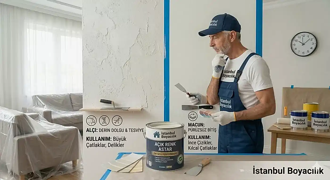 Alçı mı macun mu farkları ve doğru uygulama sırası