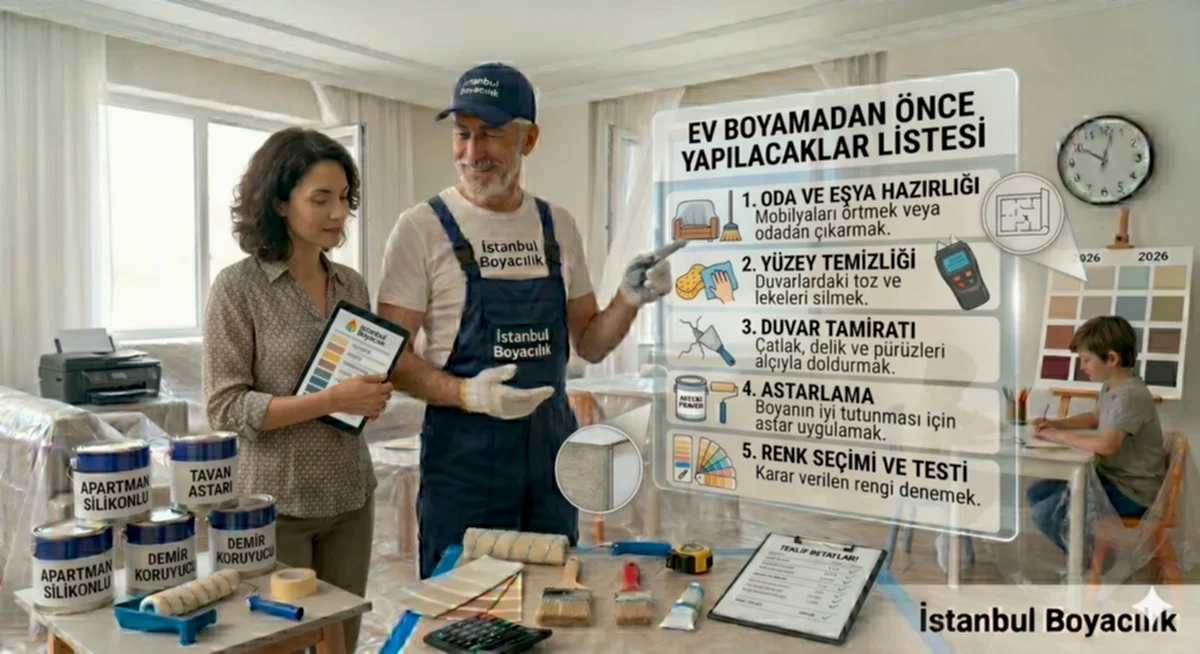 Boya malzemeleri alışveriş listesi