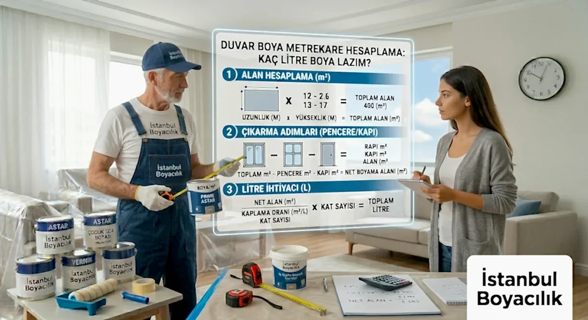 Boya metrekare hesaplama litre