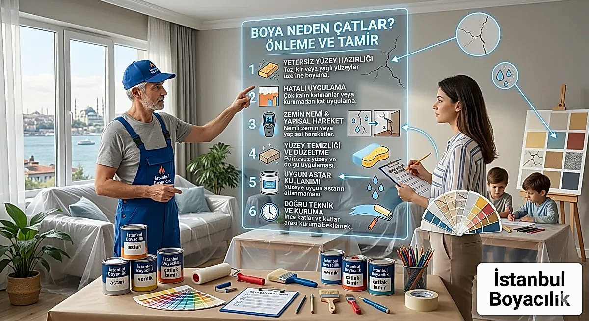 Boya çatlama önleme ve tamir