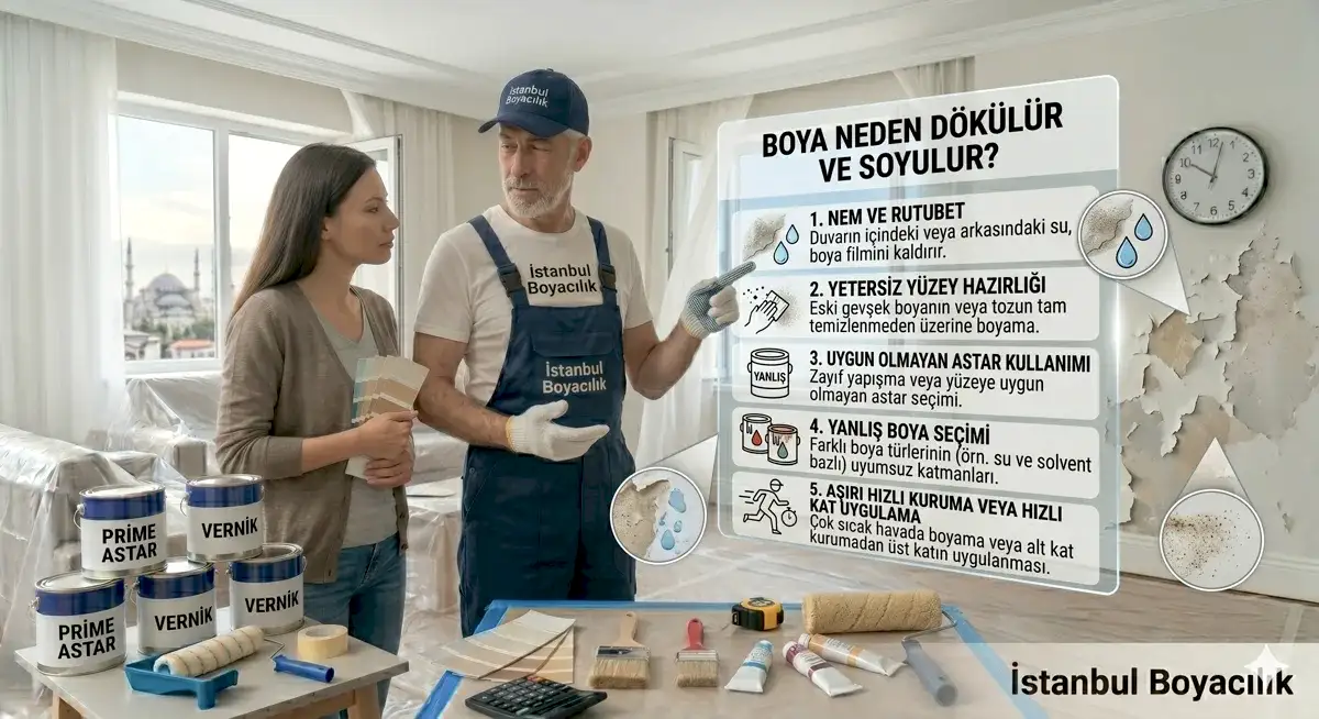 Boya dökülme soyulma nedenleri