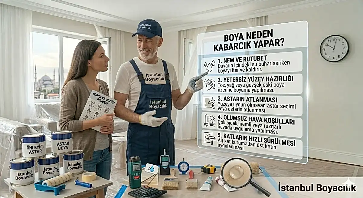 Boya kabarcık yapma nedeni çözüm