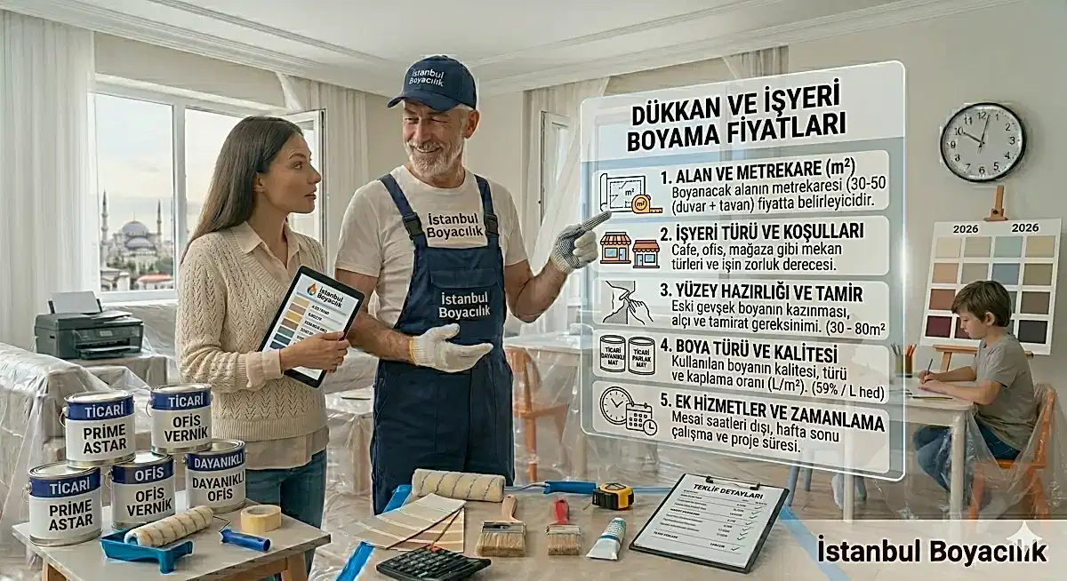 Dükkan işyeri boyama fiyatları