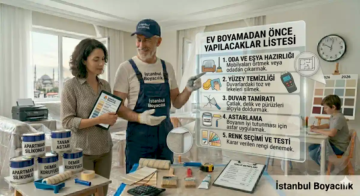 Ev boyamadan önce yapılacaklar