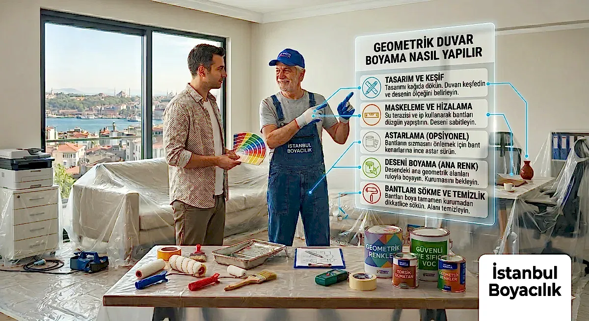 Geometrik duvar boyama nasıl yapılır