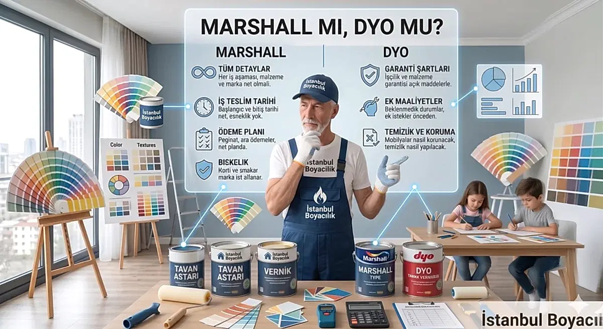 Marshall ve DYO boya marka karşılaştırması