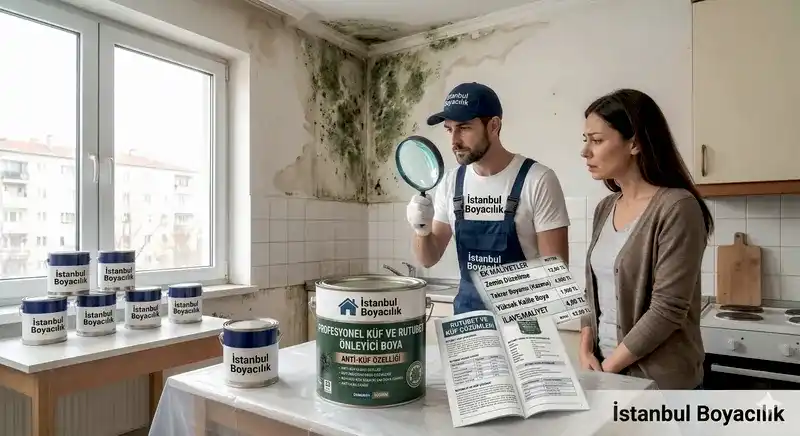 Rutubetli küflü duvar boyama çözümleri
