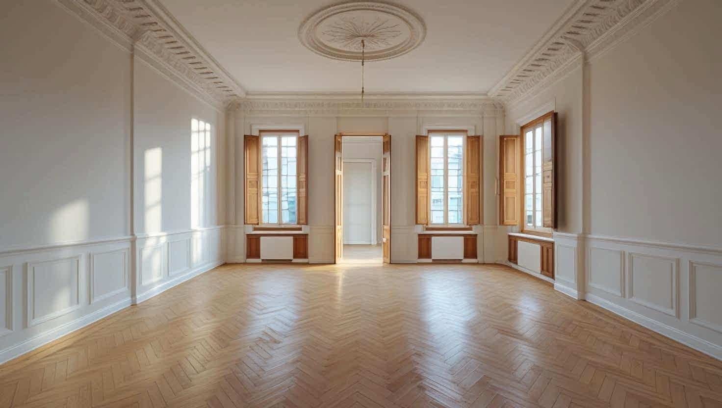 Nişantaşı'nda yüksek tavanlı, kartonpiyerli tarihi bir apartman dairesinin boyanması
